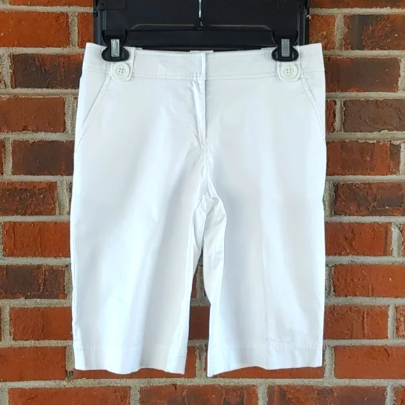 Tory Burch White Bermuda Short Size 2 - Picture 1 of 7